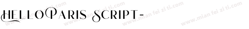 Hello Paris Script字体转换